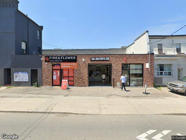 Street view for Fire & Flower Cannabis Co., 4 Brock Ave, Toronto ON