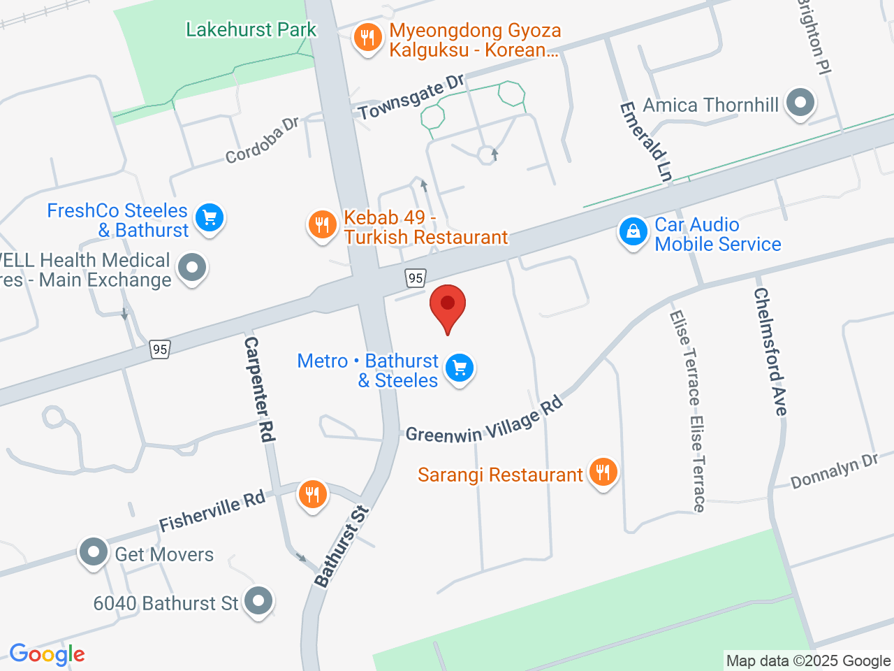 Street map for Canna Cabana, 6231 Bathurst St, North York ON