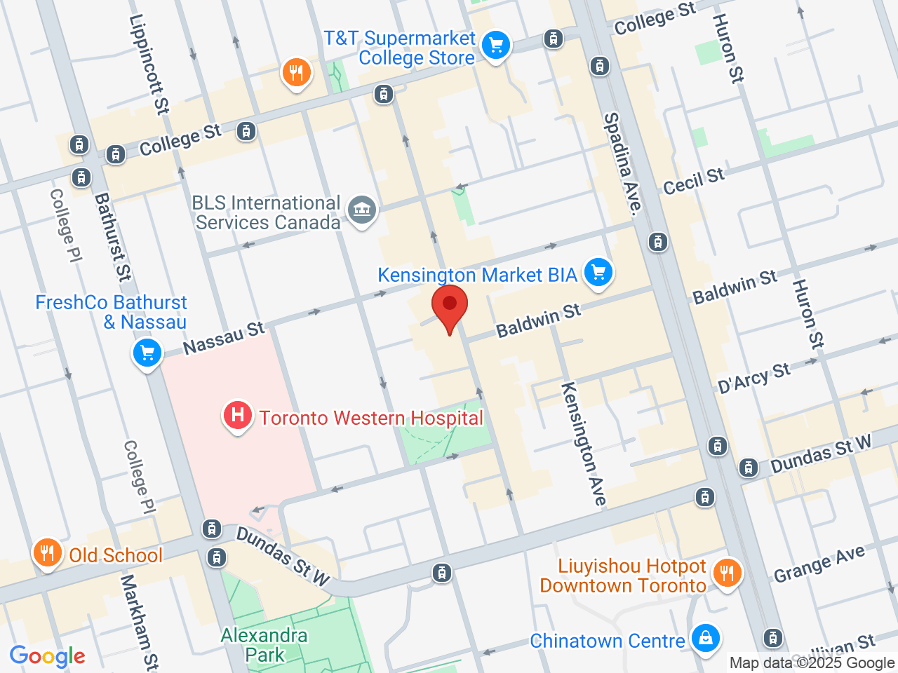 Street map for Modern Day Cannabis, 206 Augusta Ave, Toronto ON