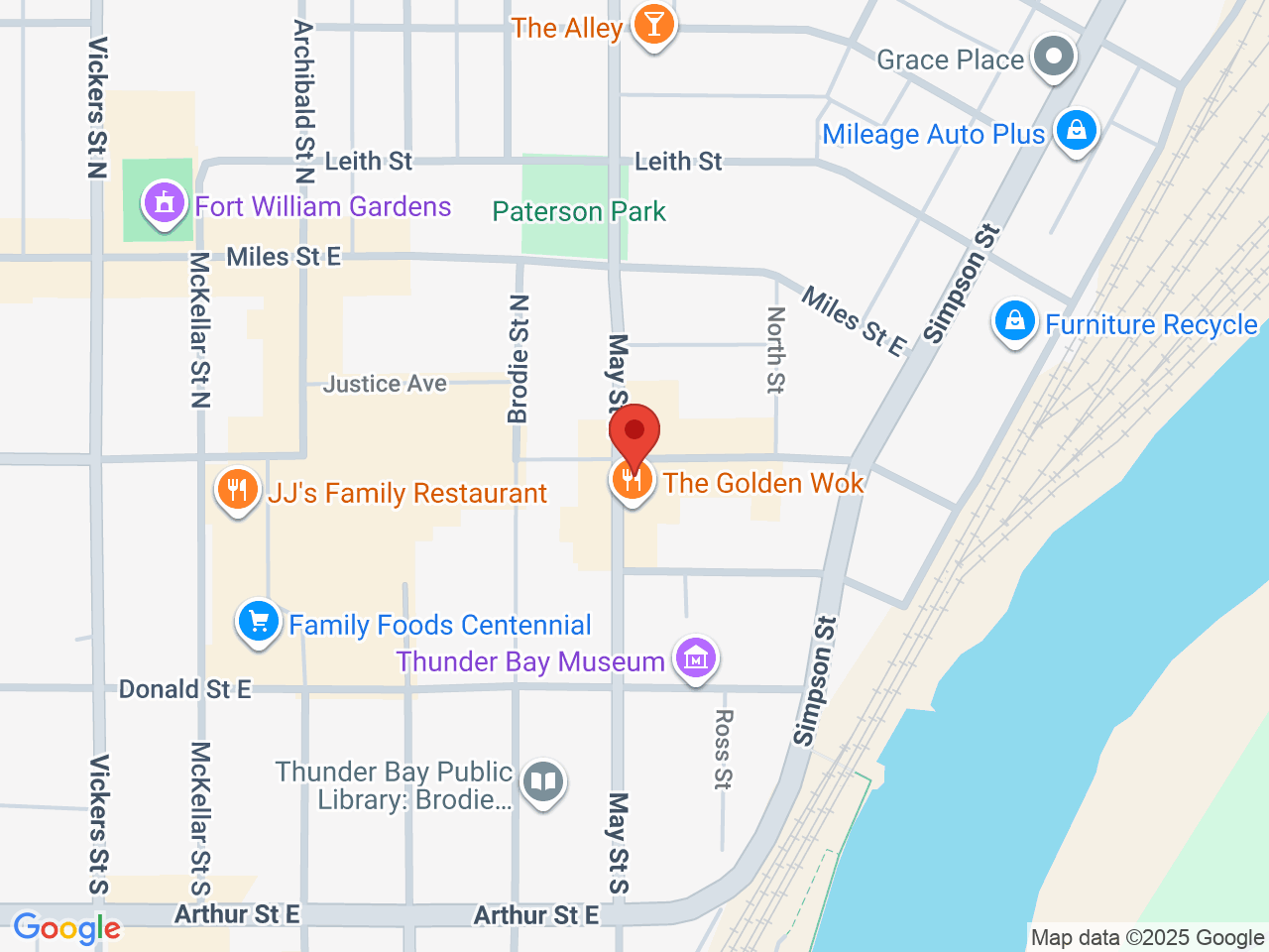 Street map for Rainbow On May, 428 Victoria Ave E, Thunder Bay ON