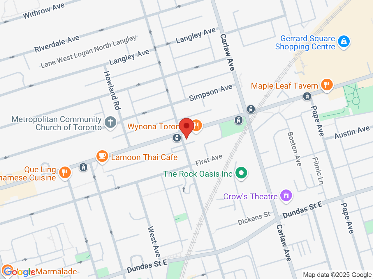 Street map for RELM Cannabis Co., 809 Gerrard St E, Toronto ON