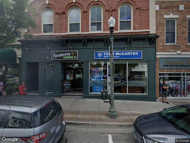 Street view for Speakeasy Cannabis, 21 King St W, Bowmanville ON