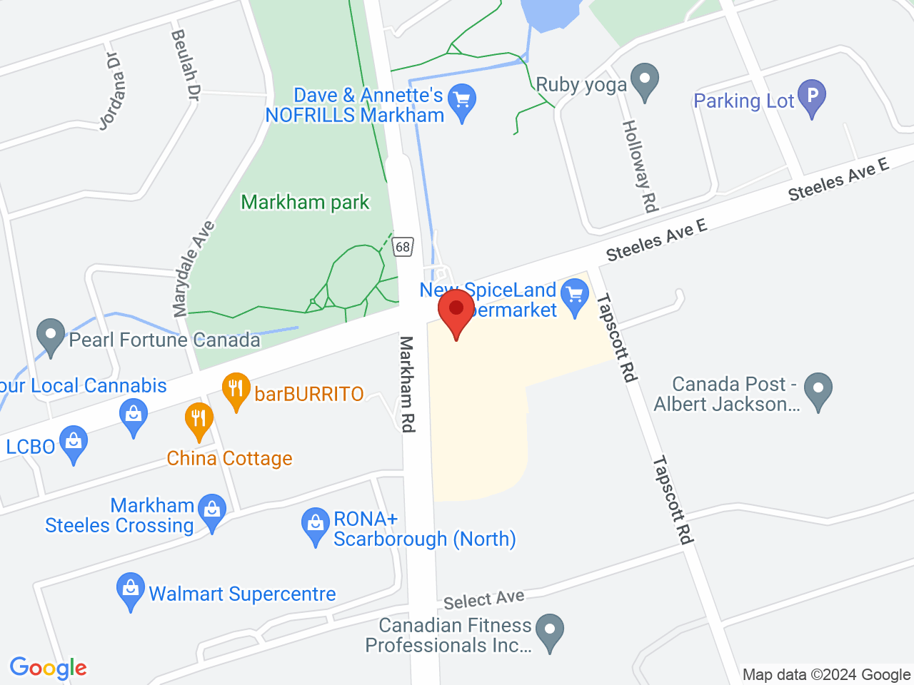 Street map for Strictly Cannabis, 3351 Markham Rd, Scarborough ON
