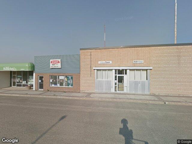 Street view for One Eye's Weedery, 221 Franklin St., Outlook SK