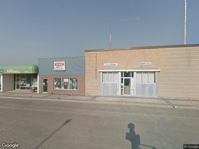 Street view for One Eye's Weedery, 221 Franklin St., Outlook SK