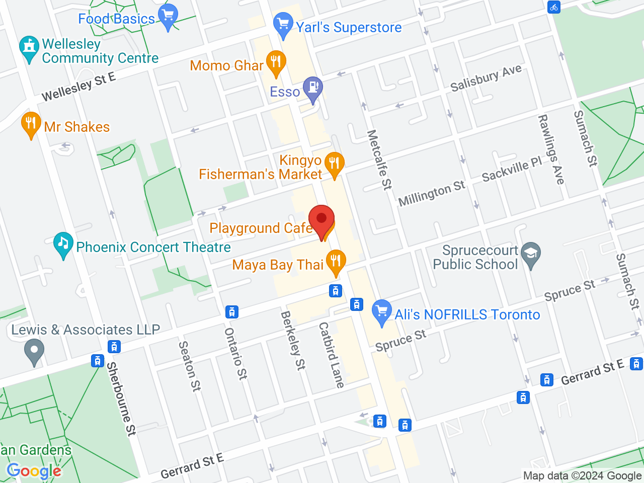 Street map for Growers Retail Parliament, 492 Parliament St., Toronto ON