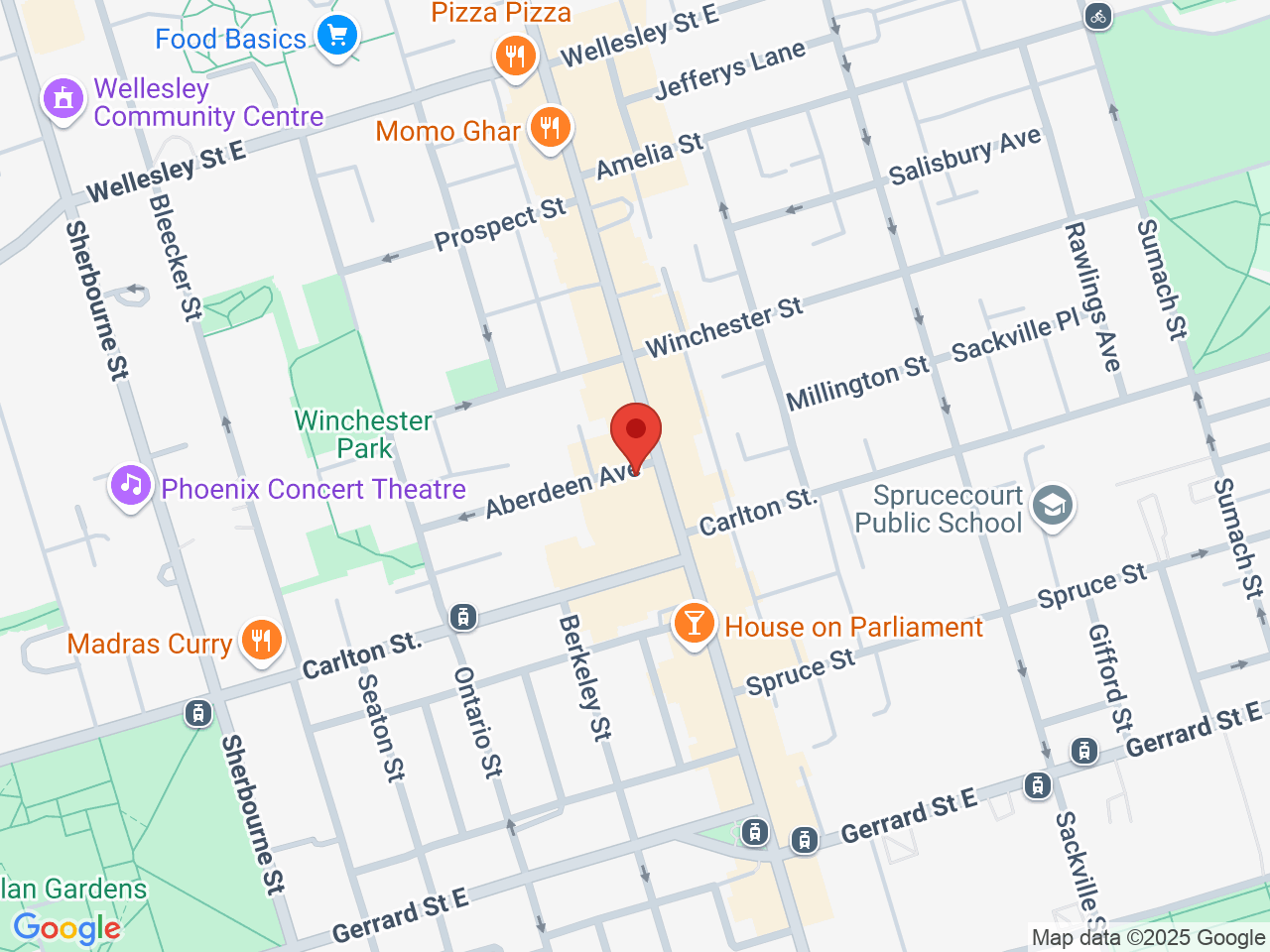 Street map for Growers Retail Parliament, 492 Parliament St., Toronto ON