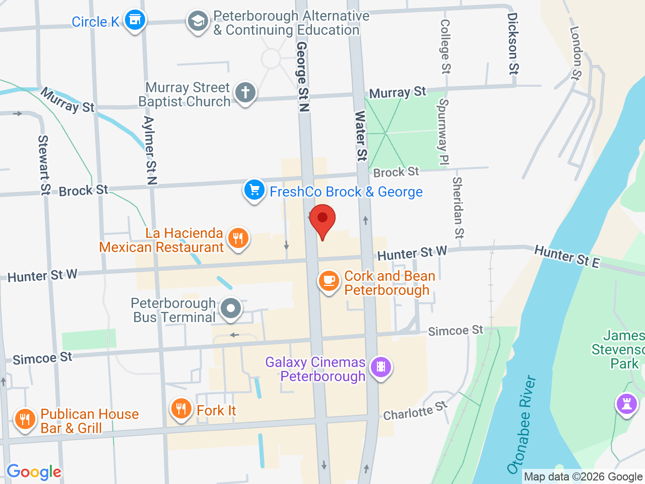 Street map for The Peace Pipe Peterborough, 408 George St. North, Peterborough ON