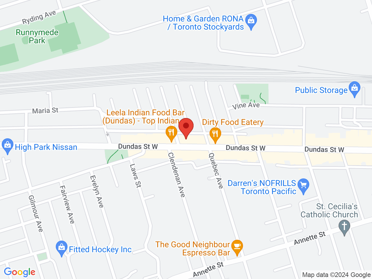 Street map for Best Buds Forever Junction, 3096 Dundas St W, Toronto ON