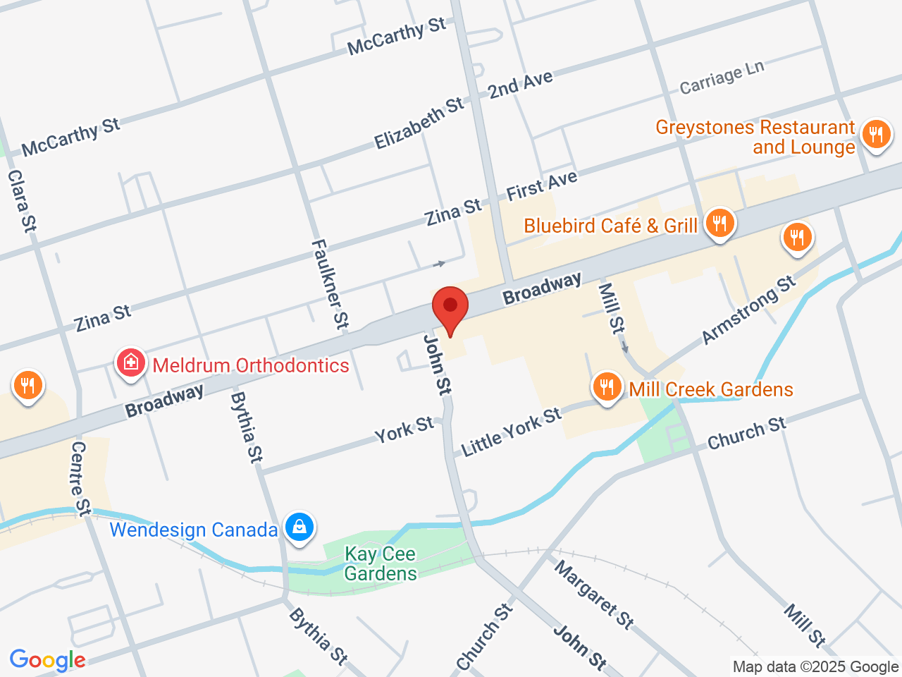 Street map for Altered Nation Cannabis, 218 Broadway Ave, Orangeville ON