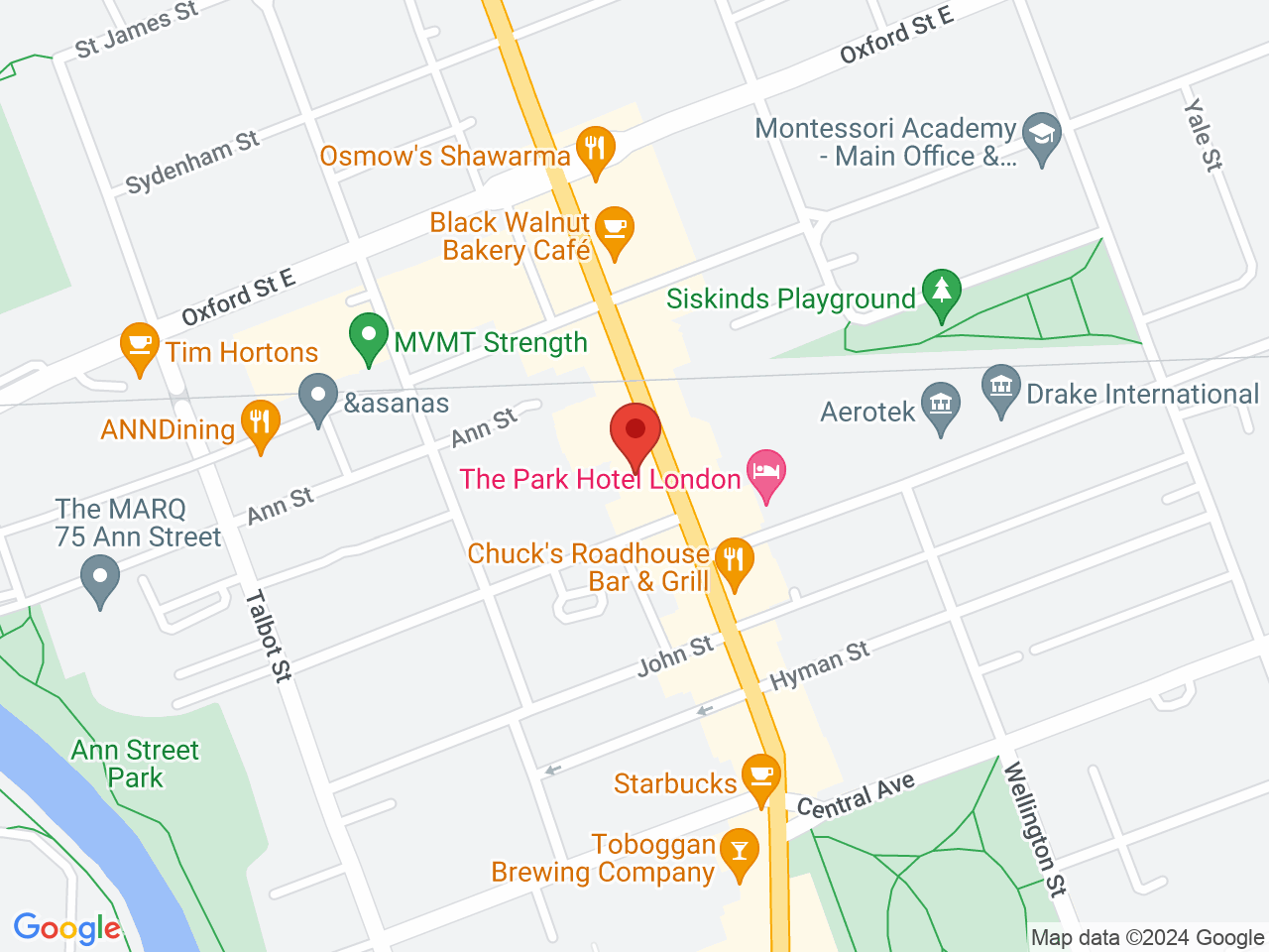 Street map for Fire & Flower Cannabis Co., 685 Richmond St #109, London ON