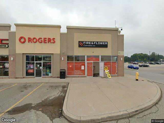 Street view for Fire & Flower Cannabis Co., 877 St Clair St Unit D8, Chatham ON