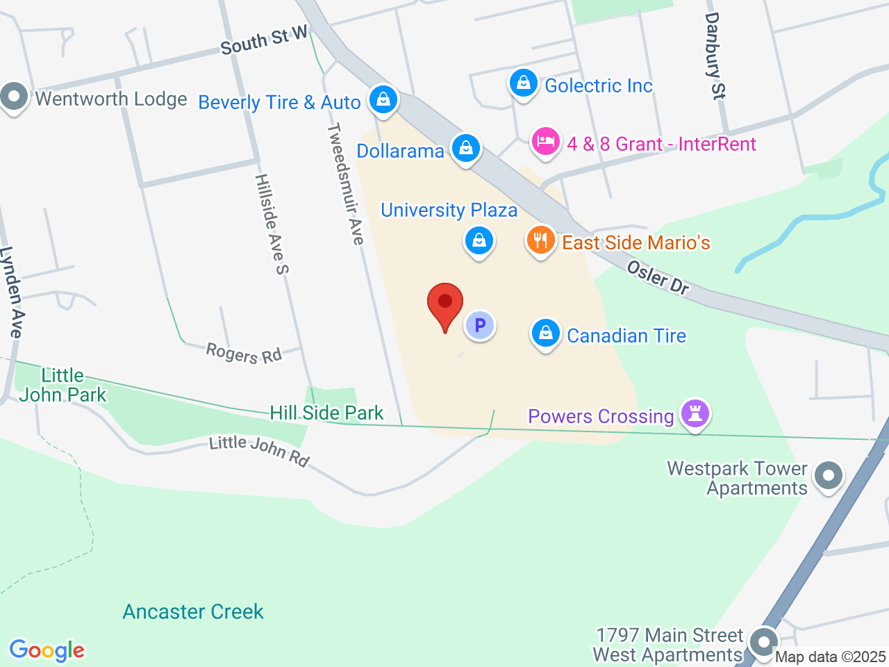 Street map for Friendly Stranger Osler Drive, 112-101 Osler Dr, Dundas ON