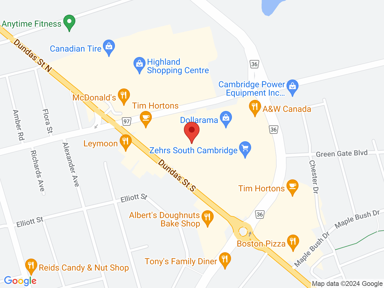 Street map for Friendly Stranger South Cambridge, 200 Franklin Blvd Unit F39, Cambridge ON