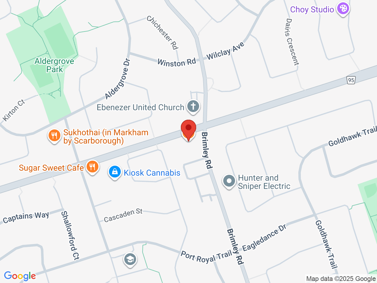 Street map for Cannabis Xpress, 5005 Steeles Ave E Unit 106, Scarborough ON