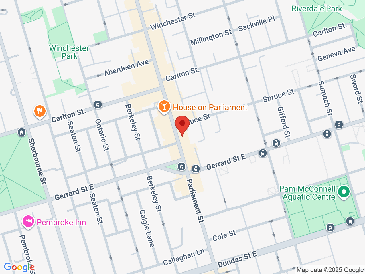 Street map for Canna Cabana Toronto - Parliament, 433 Parliament St, Toronto ON