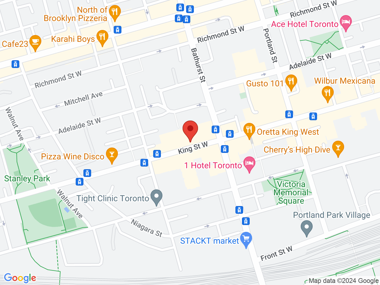 Street map for Canna Cabana, 720 King St W Unit 155, Toronto ON