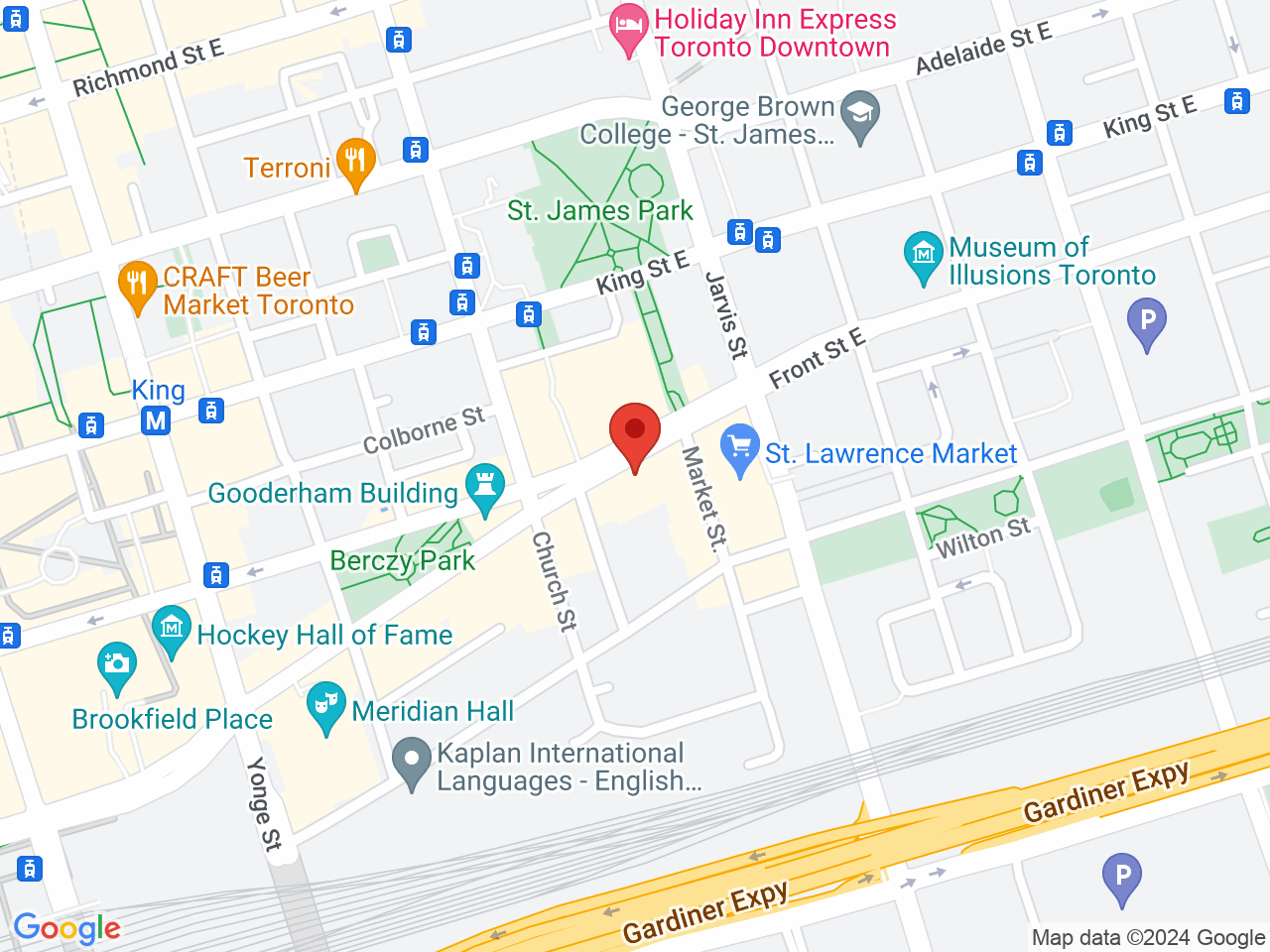 Street map for Canna Cabana 79 Front (Meta), 79 Front St E, Toronto ON