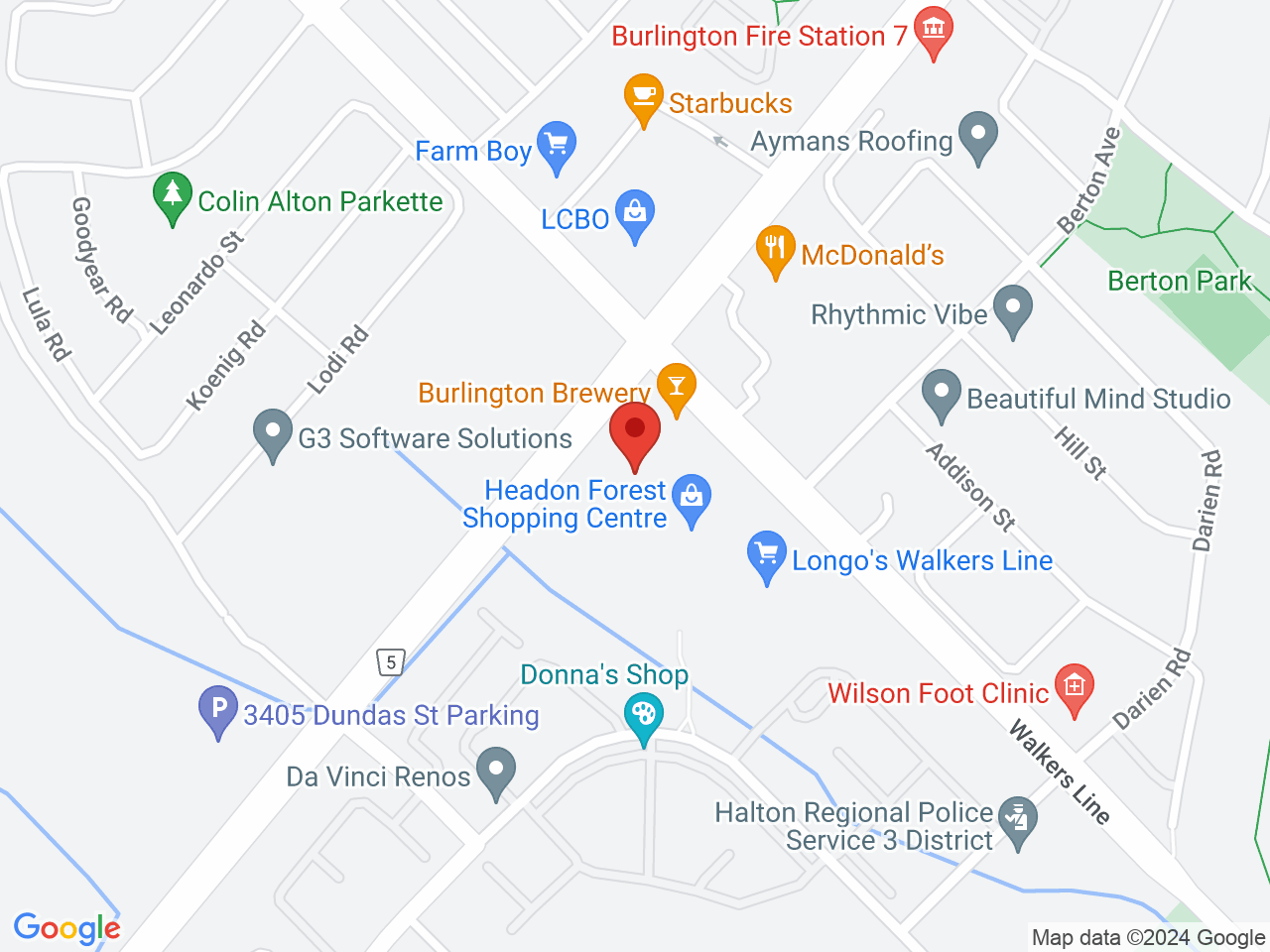 Street map for Mihi Cannabis, 3500 Dundas St Unit A1B, Burlington ON