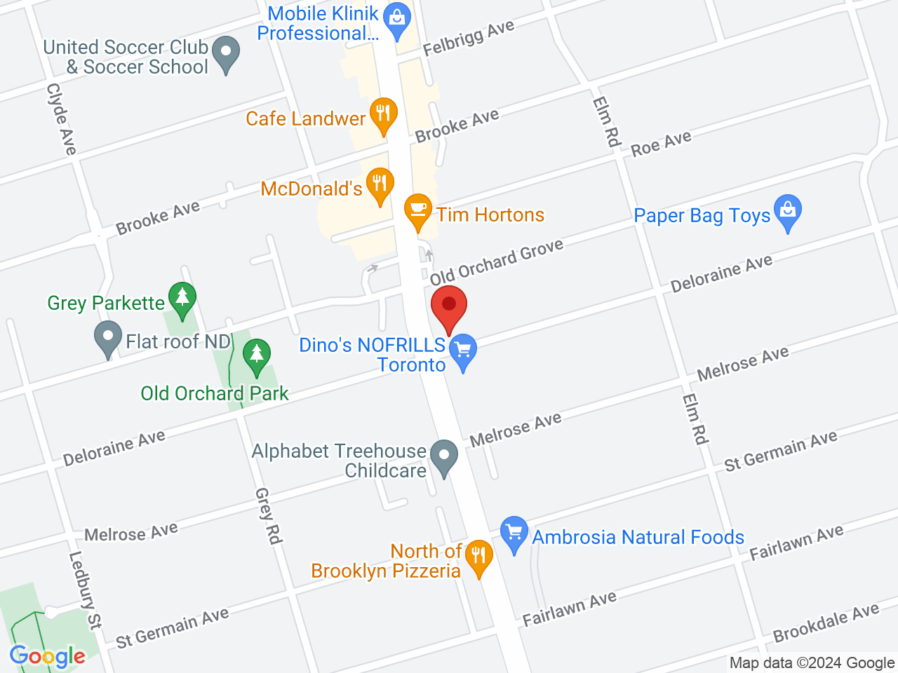 Street map for Tokyo Smoke 1819 Avenue, 1819 Avenue Rd, North York ON