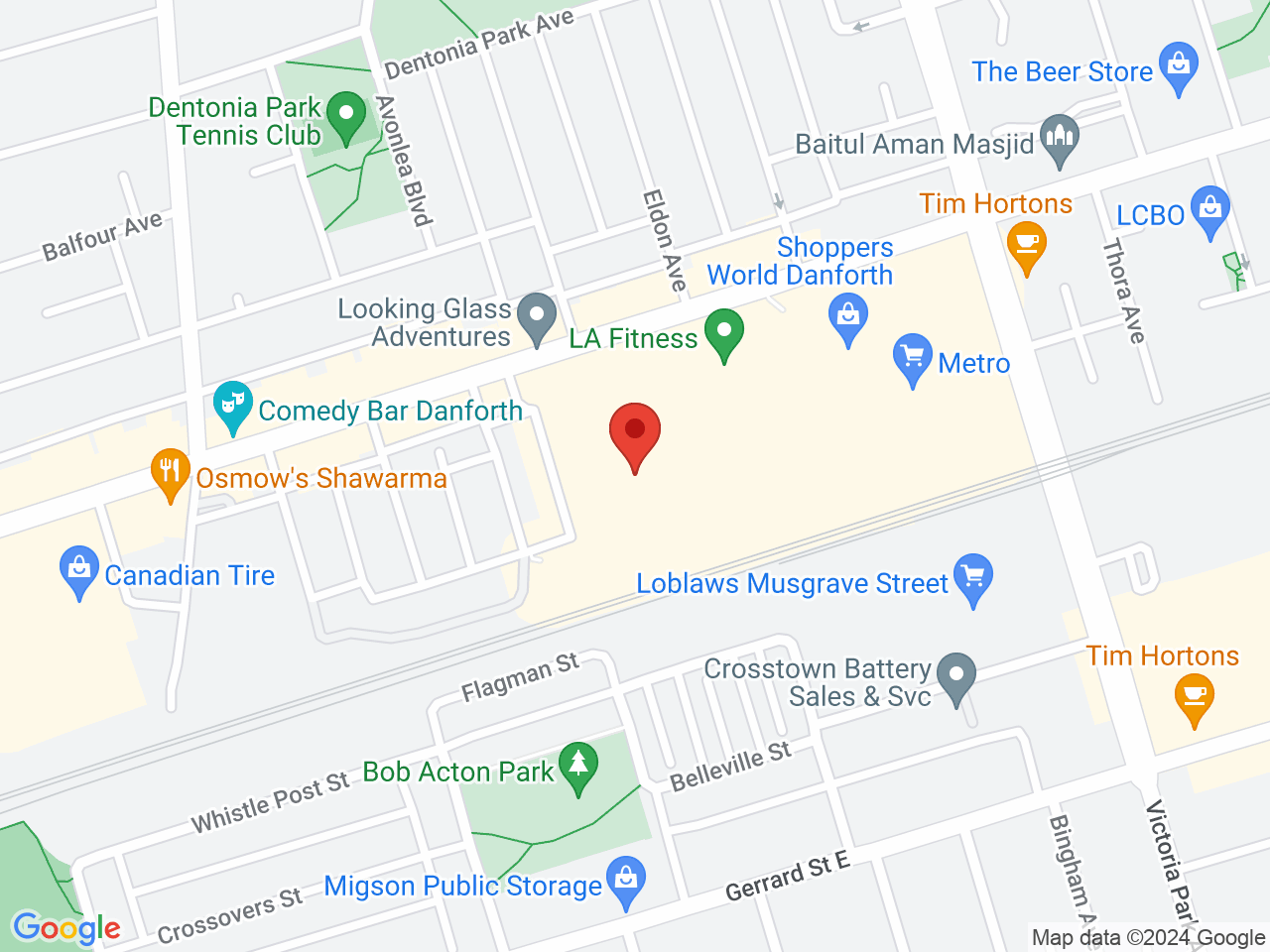 Street map for Tokyo Smoke, 3003 Danforth Ave Unit 29, Toronto ON