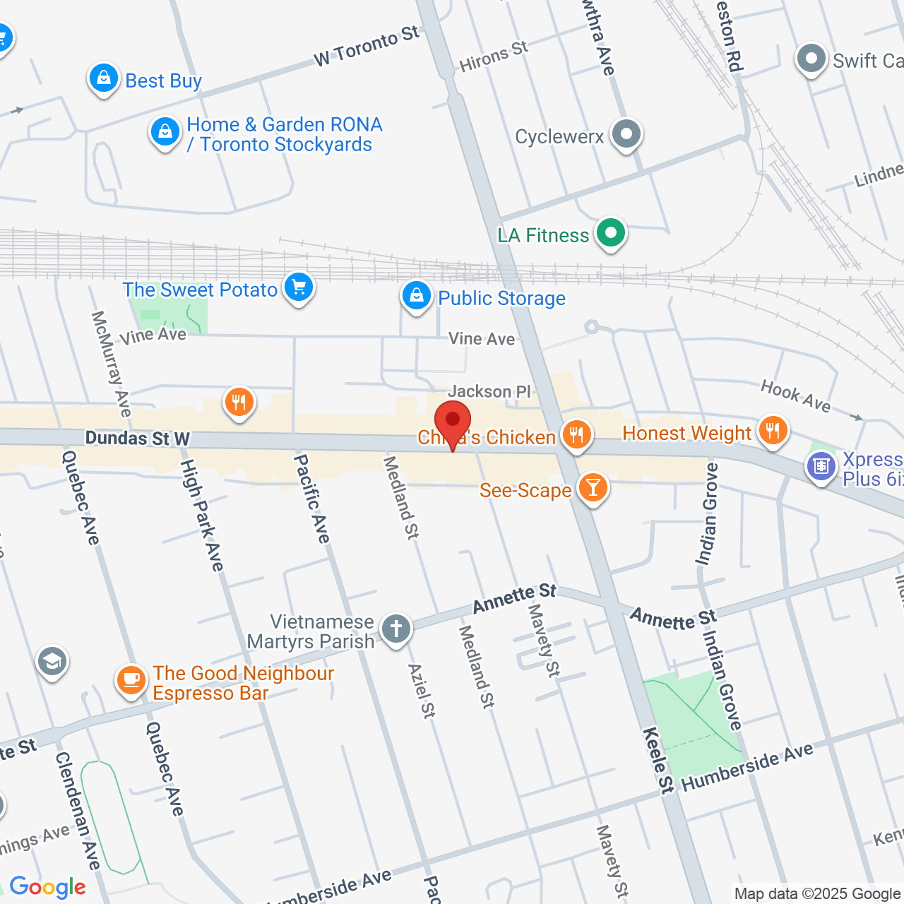 Street map for Veggie Cannabis, 2903 Dundas St W, Toronto ON
