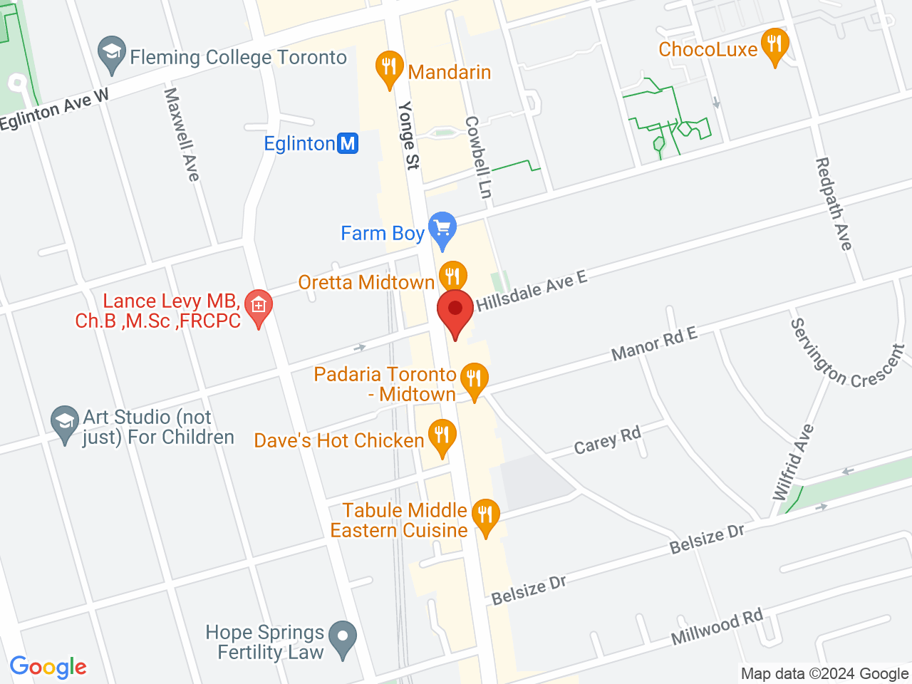Street map for Hunny Pot Cannabis, 2103 Yonge St, Toronto ON