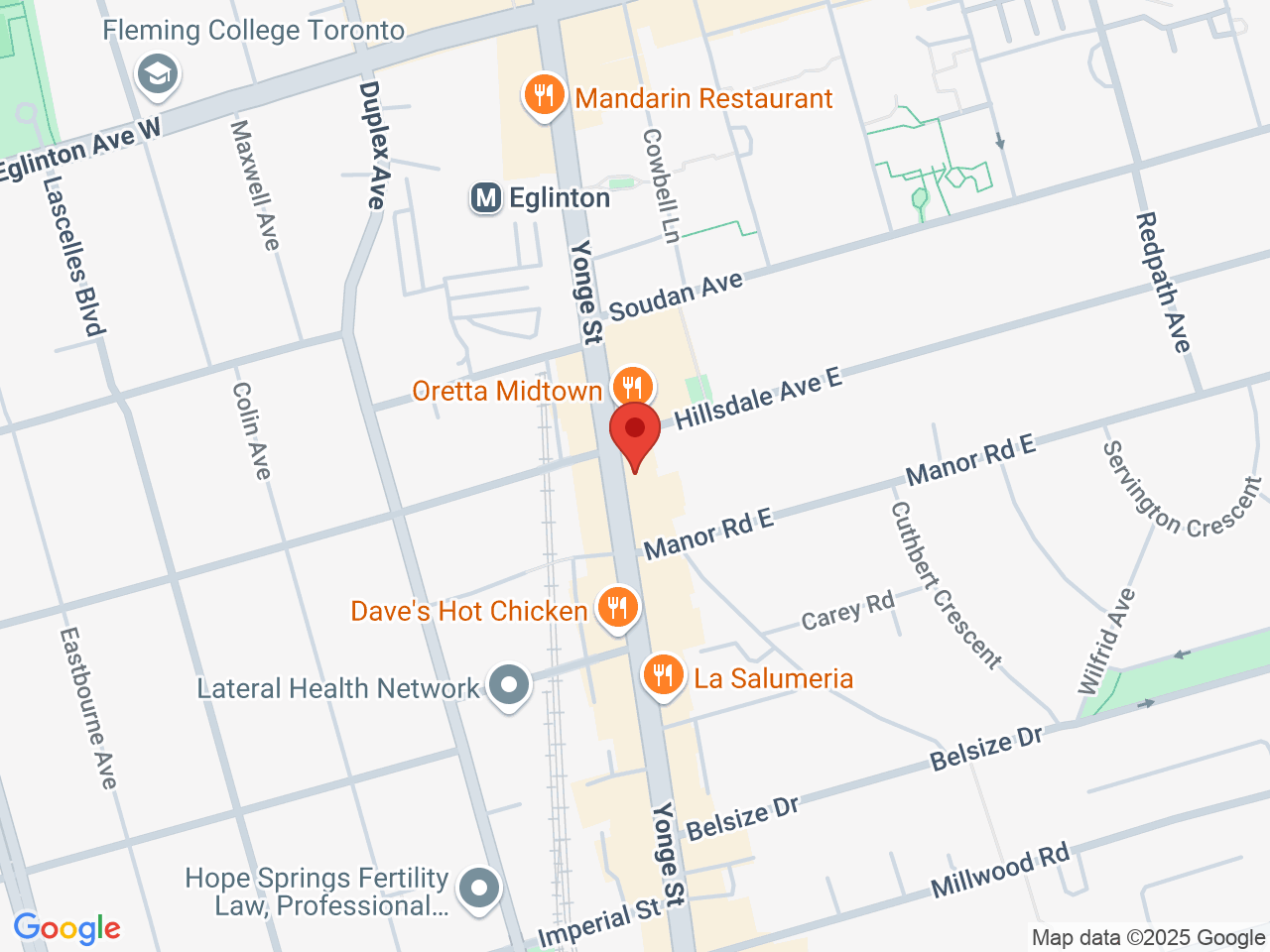 Street map for Hunny Pot Cannabis, 2103 Yonge St, Toronto ON