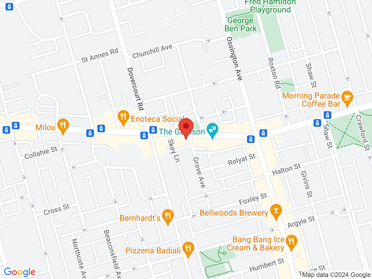 Street map for Welcome Cannabis, 1227 Dundas St W, Toronto ON