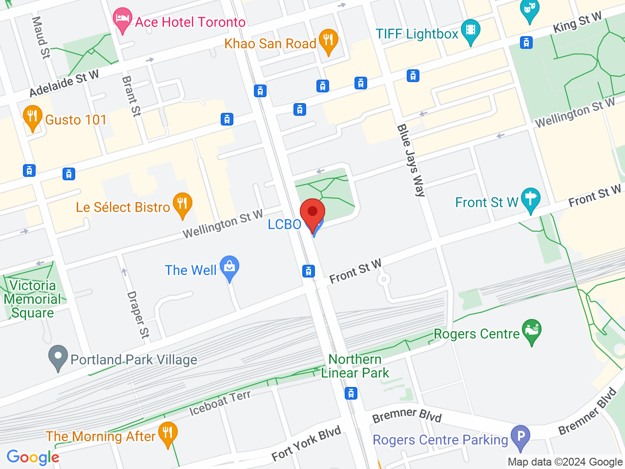 Street map for Superette Cannabis Spadina, 49 Spadina Ave, Toronto ON
