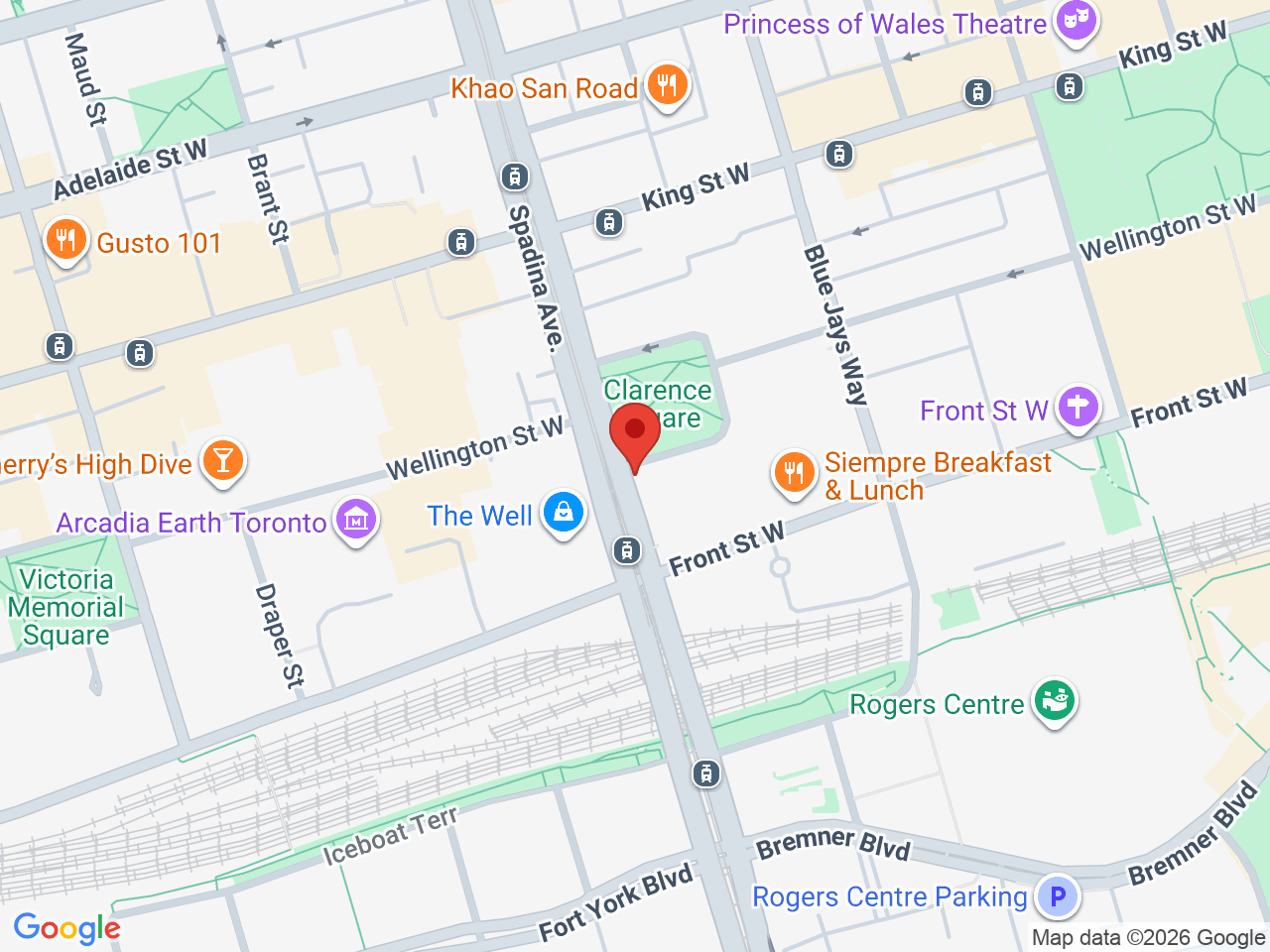 Street map for Value Buds Spadina, 49 Spadina Ave, Toronto ON