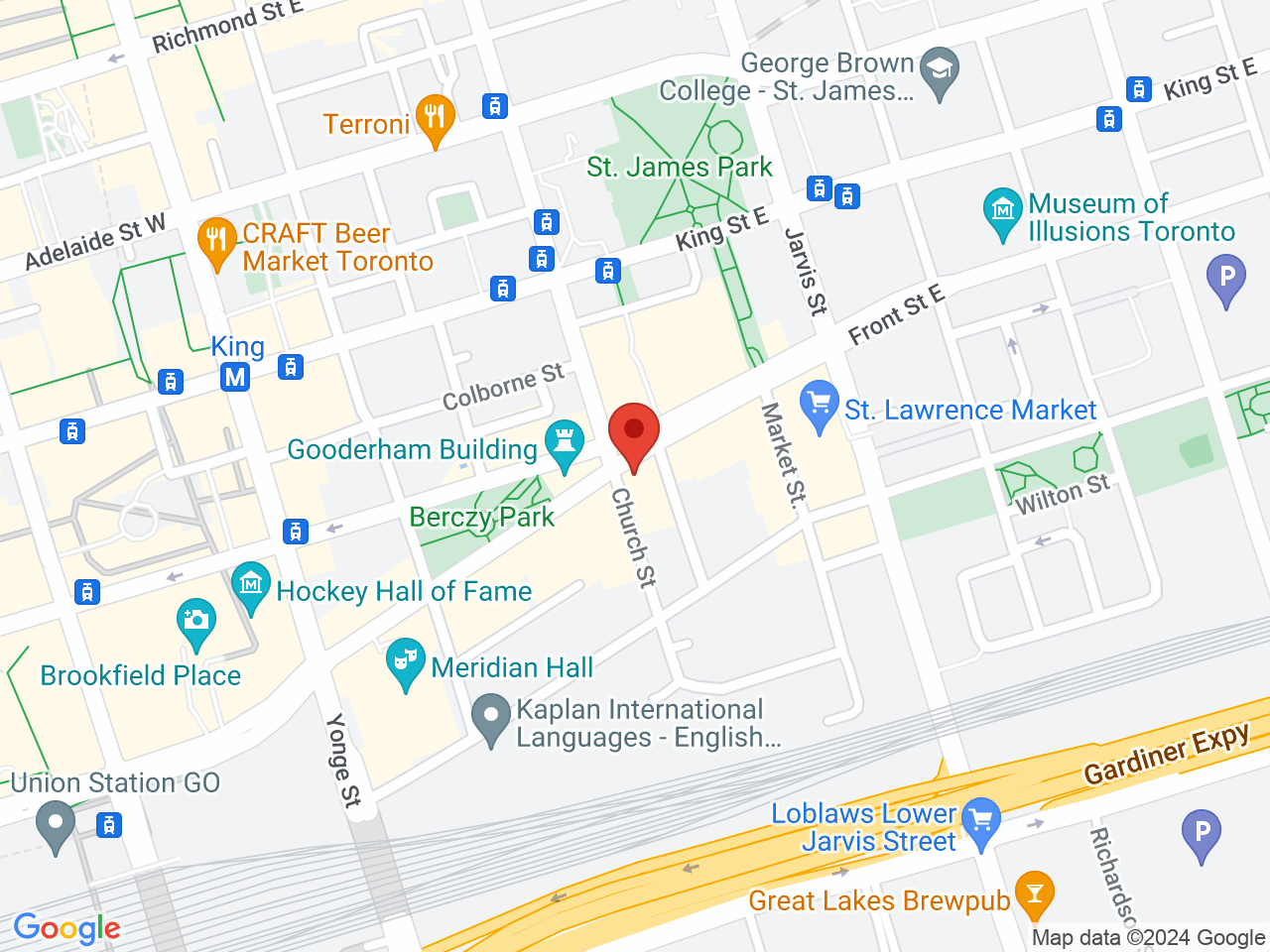 Street map for Hemisphere Cannabis Co., 65 Front St E, Toronto ON