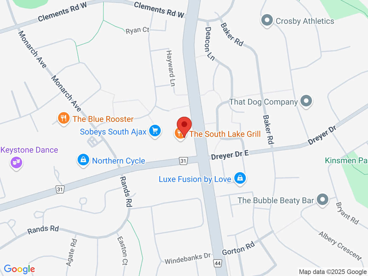 Street map for One Plant, 955 Westney Rd S, Ajax ON