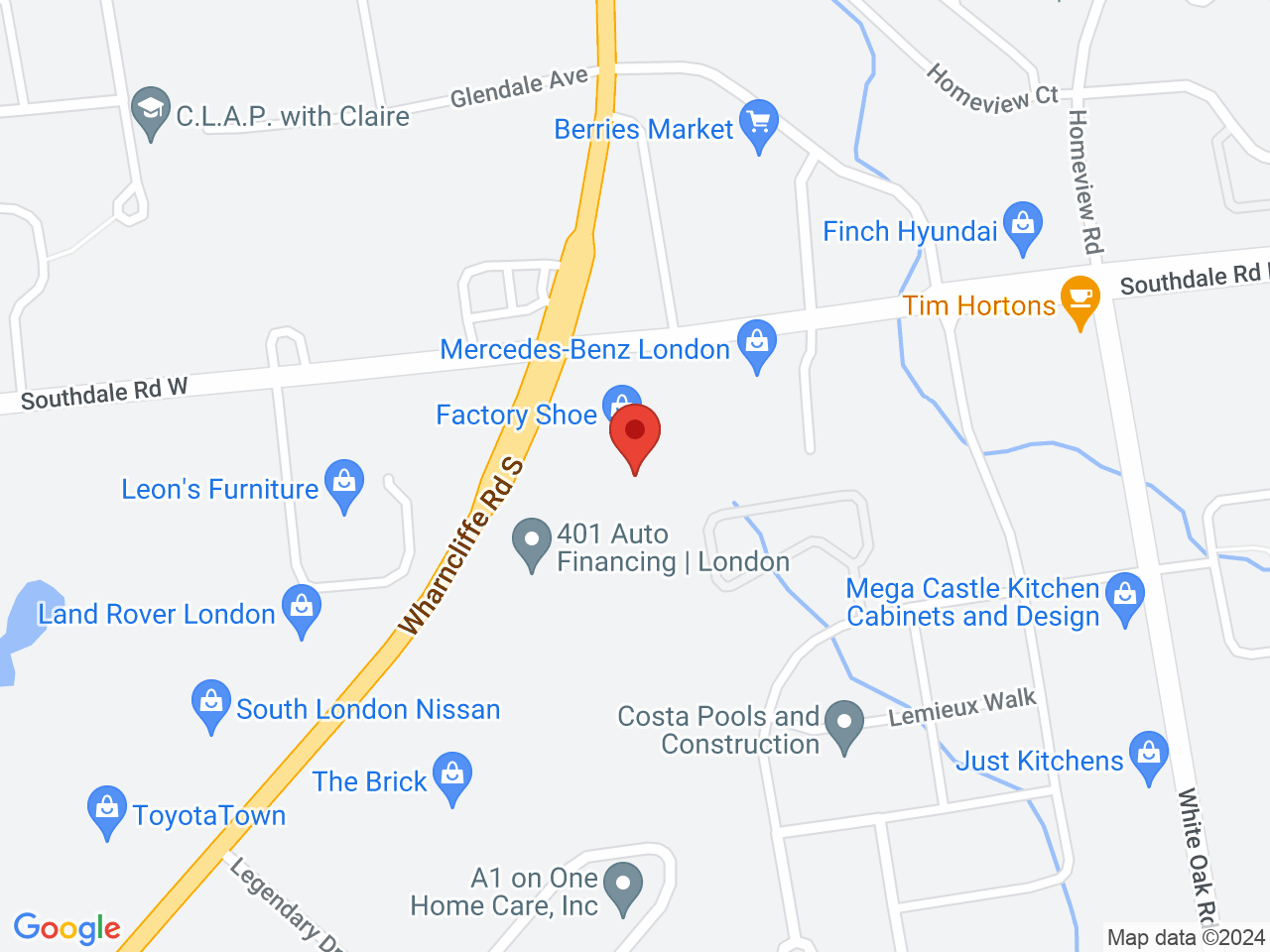 Street map for Cannabis Supply Co., 14-9 Southdale Rd E, London ON