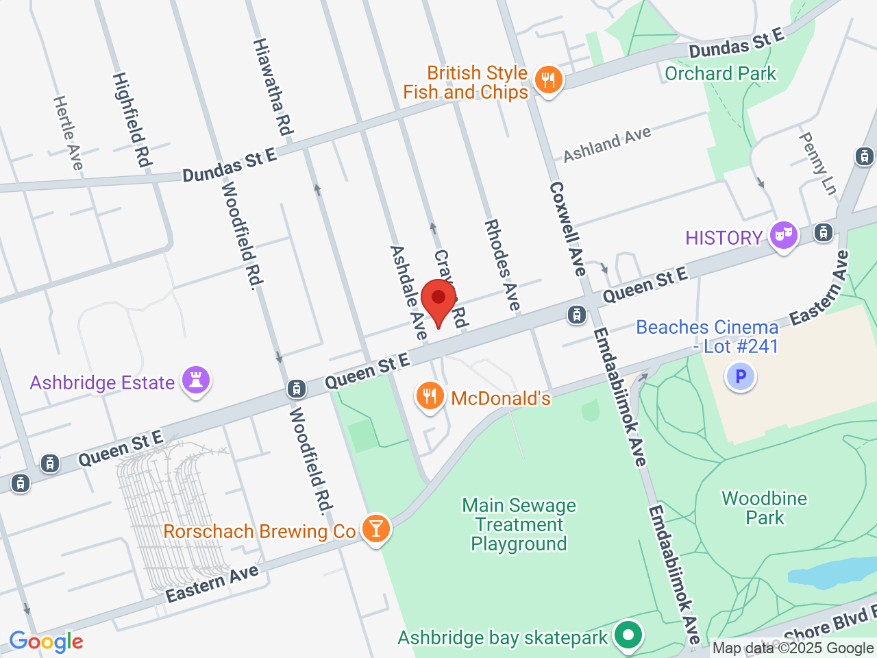 Street map for Buzzed Buds, 1562 Queen St E, Toronto ON