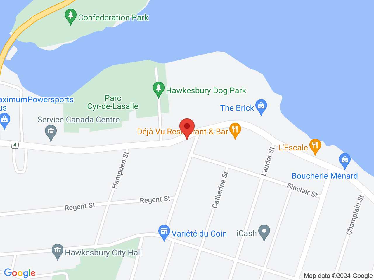 Street map for Bluebird Cannabis Express, 792 Main St E Unit A, Hawkesbury ON