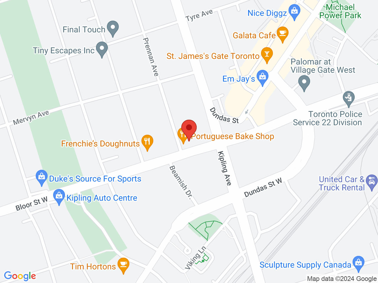 Street map for Trees Cannabis, 3812A Bloor St W, Etobicoke ON