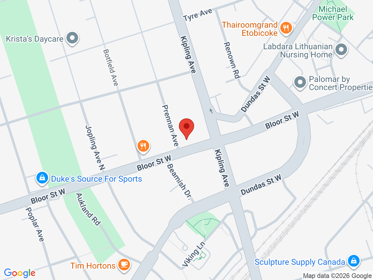 Street map for Bhanga Cannabis, 3812A Bloor St W, Etobicoke ON