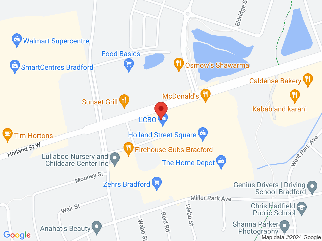 Street map for One Plant Bradford, 484 Holland St W, Bradford ON