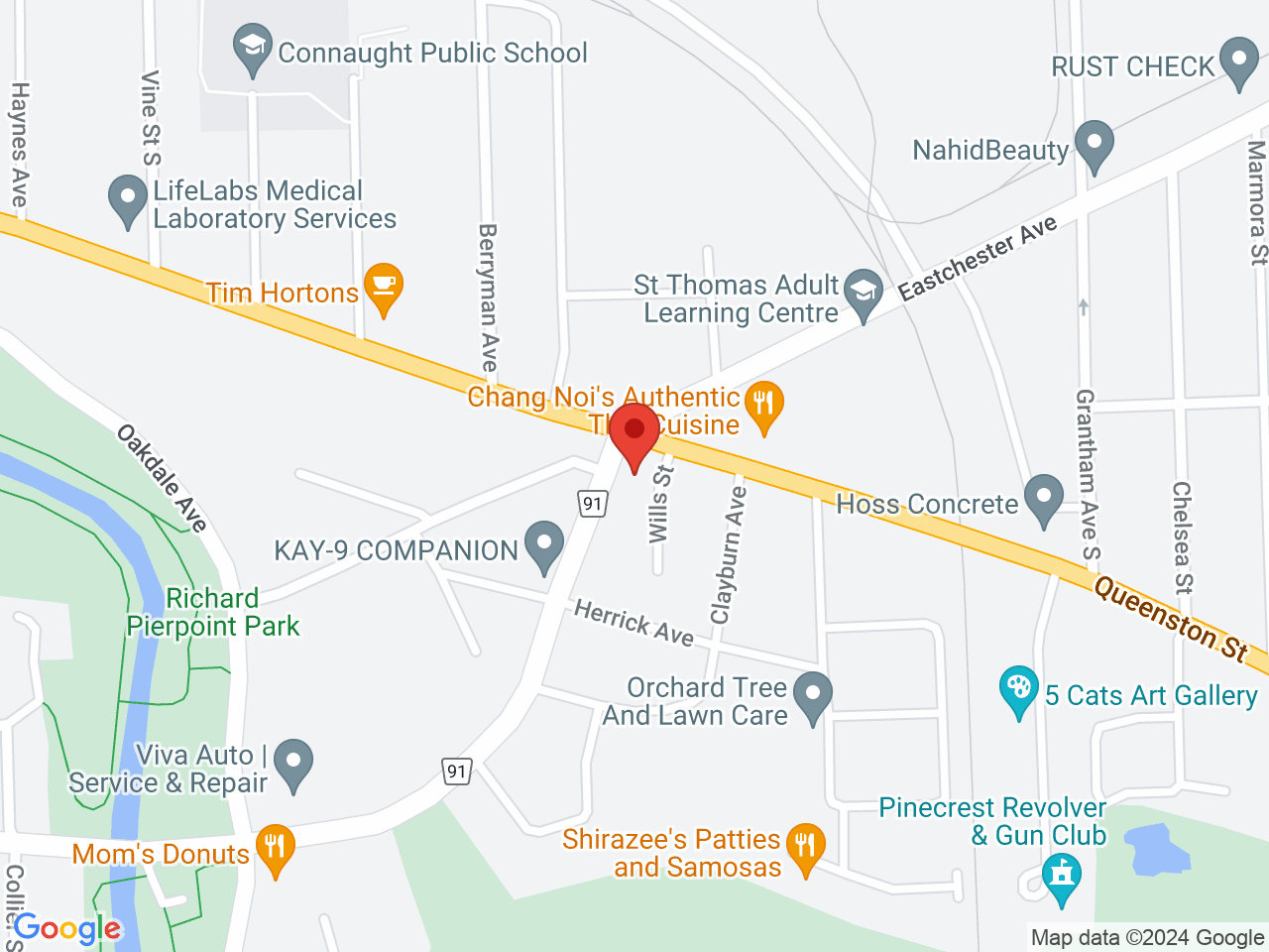 Street map for My Cannabis Shoppe, 216 Queenston St, St Catharines ON