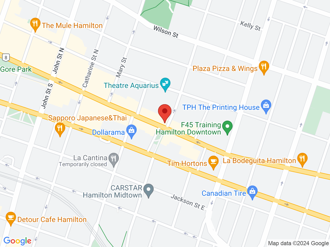Street map for RELM Cannabis Co., 245 King St E, Hamilton ON