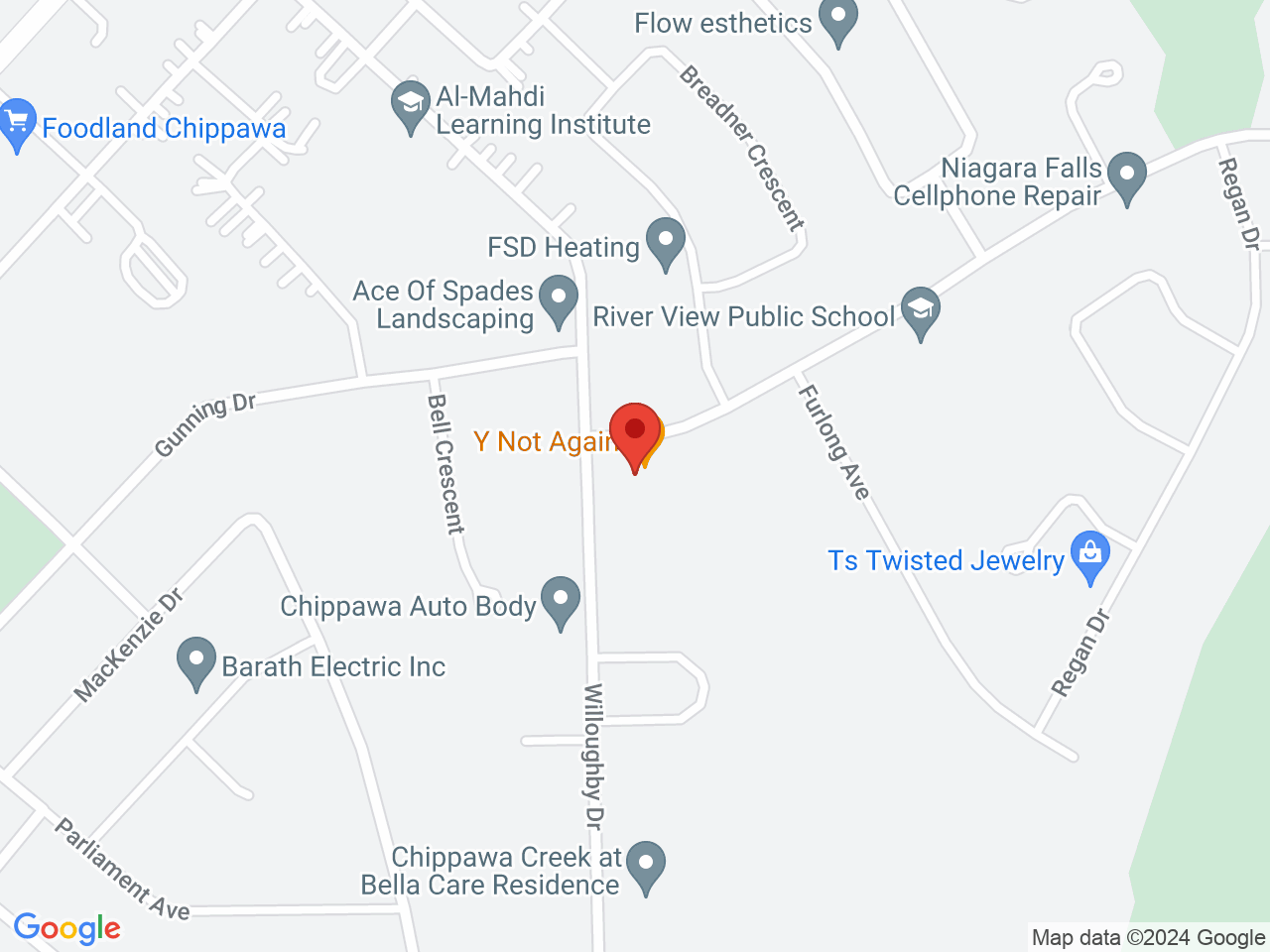 Street map for Happy Hippy Cannabis Store, 3464 Cattell Dr., Niagara Falls ON