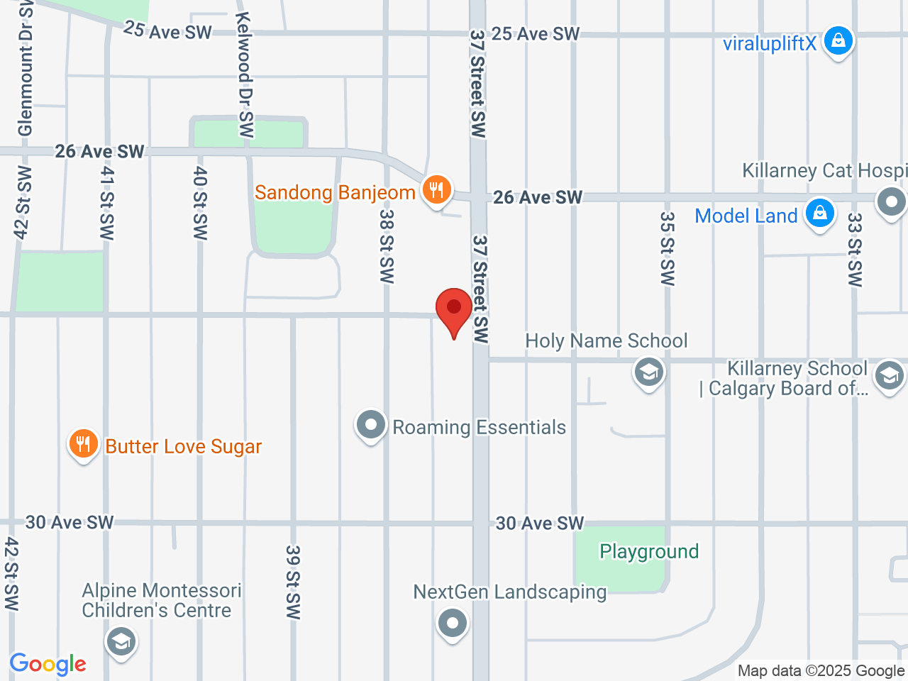 Street map for The Moon Cannabis, 105-3003 37 St SW, Calgary AB