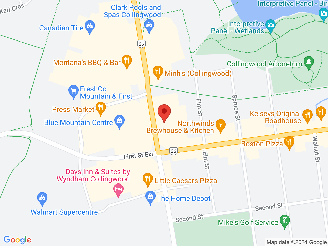 Street map for Spiritleaf Collingwood, 10 Balsam St Unit 3, Collingwood ON