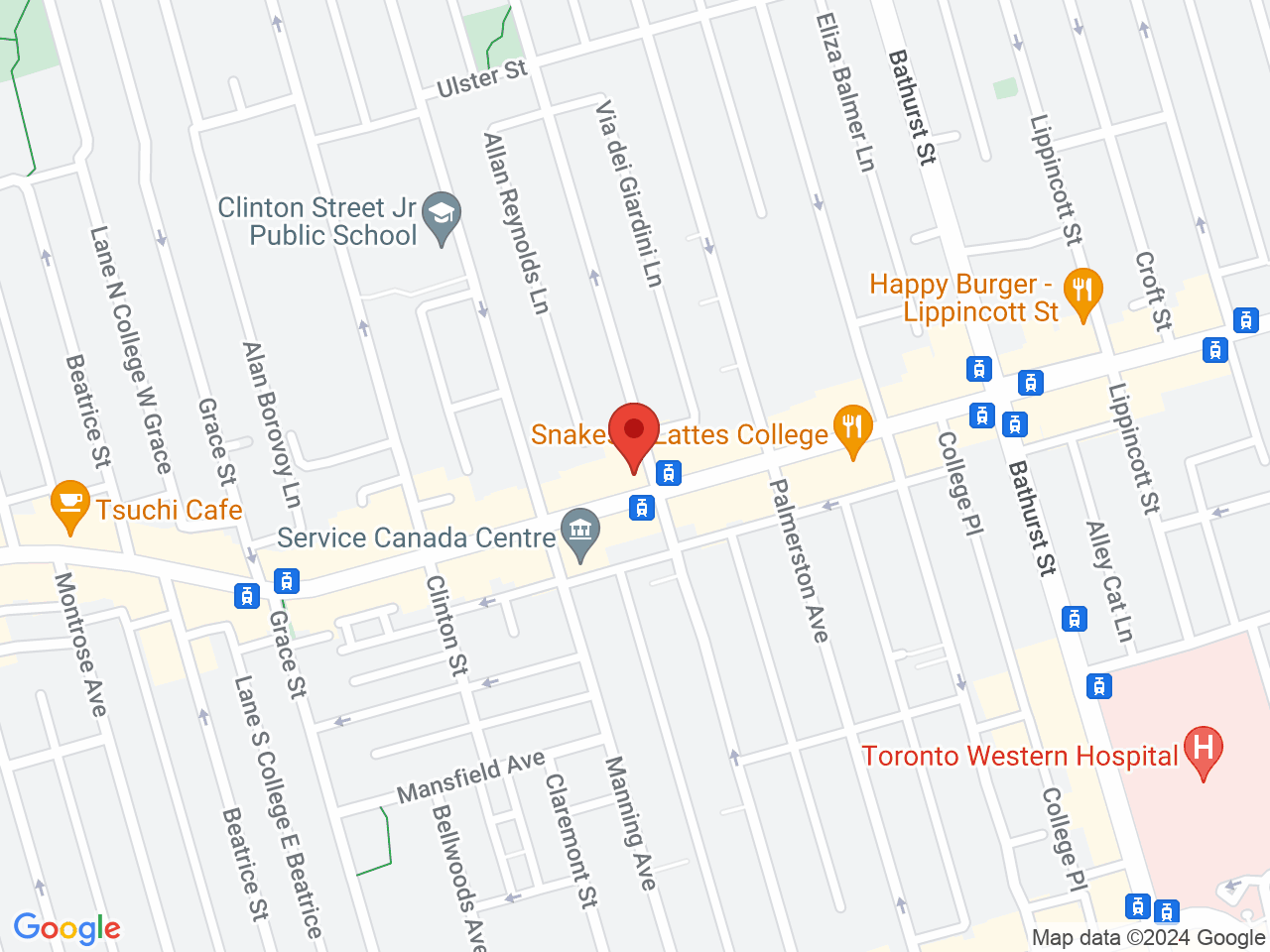 Street map for Spiritleaf Little Italy, 542 College St, Toronto ON