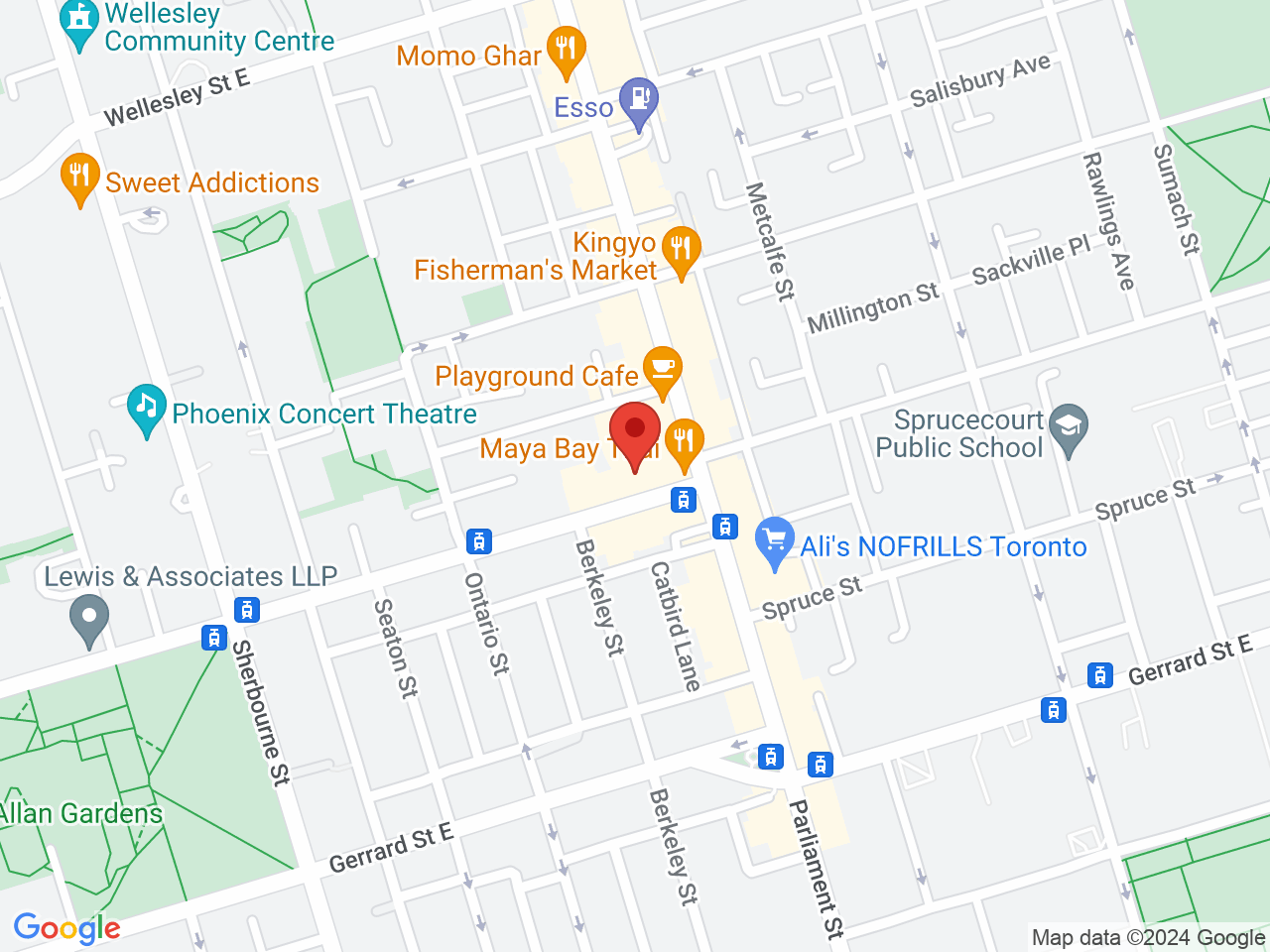 Street map for Spiritleaf Cabbagetown, 238 Carlton St, Toronto ON