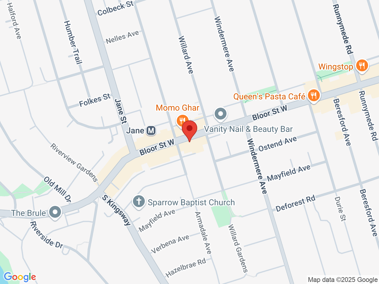 Street map for Spiritleaf Bloor West Village, 2389 Bloor St W, Toronto ON