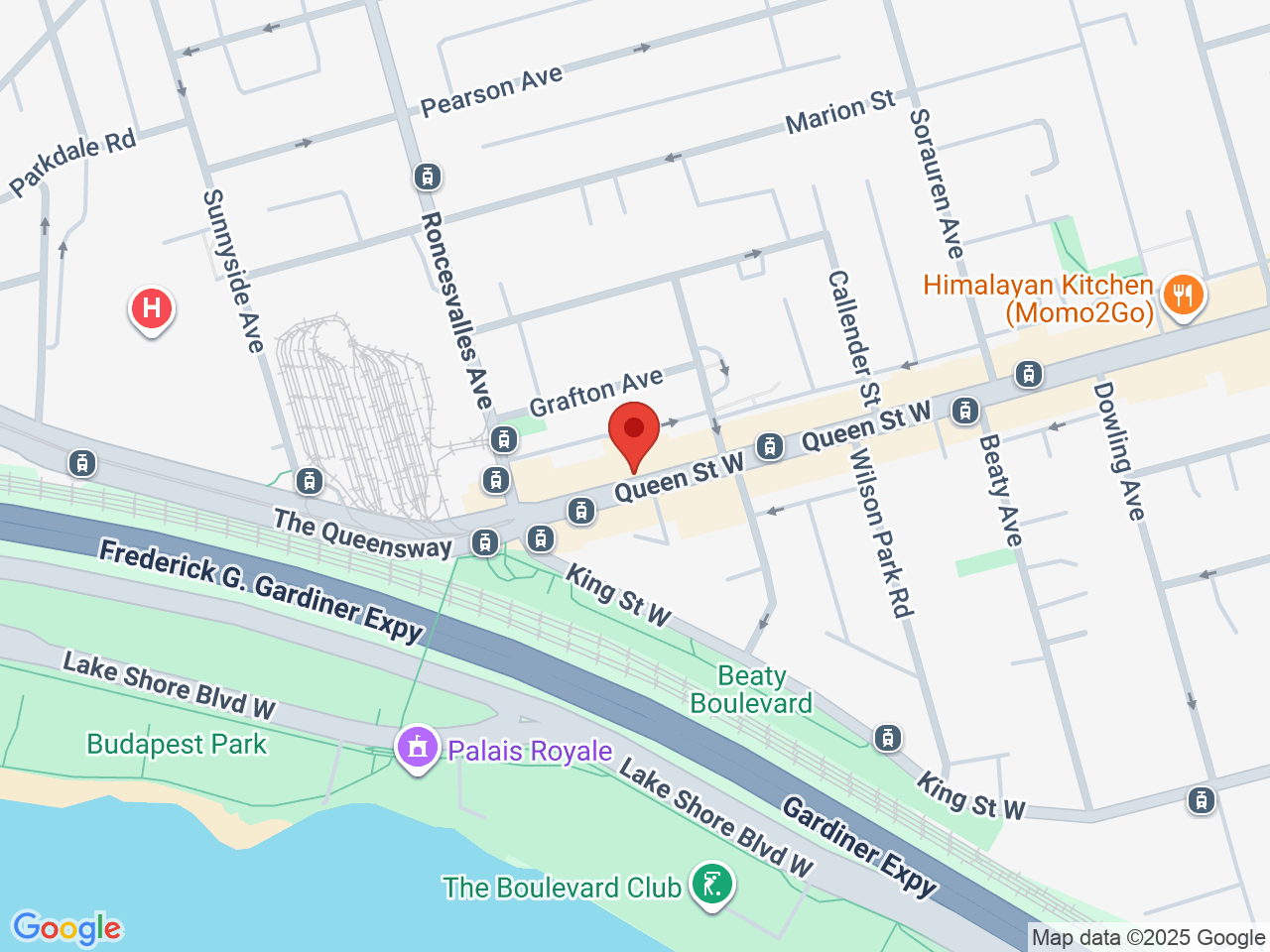 Street map for Spiritleaf Parkdale, 1698 Queen St W, Toronto ON