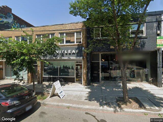 Street view for Spiritleaf Parkdale, 1698 Queen St W, Toronto ON