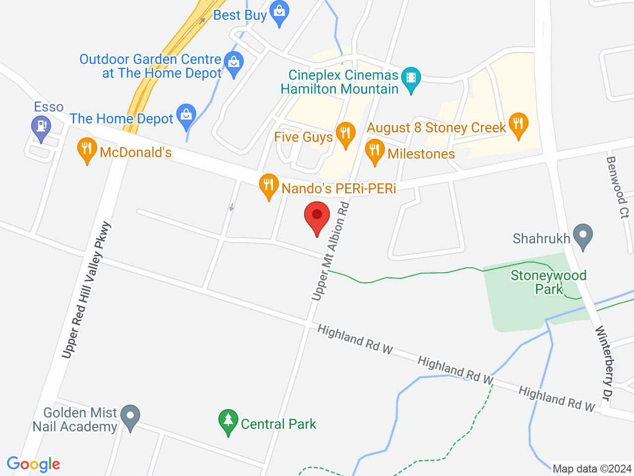 Street map for Sessions Cannabis, 1786 Stone Church Rd E Unit 4, Stoney Creek ON